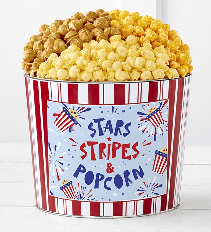 Tins With Pop® Stars Stripes & Popcorn